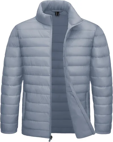 Miniatura 13 de TACVASEN Chaqueta Puffer Ligera para Hombre Chaquetas Acolchadas de Invierno Puffy Abrigadas Resistentes al Agua Resistentes al Viento Abrigos