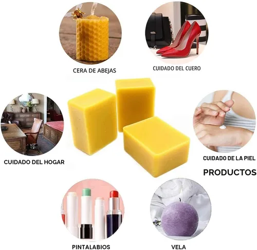Miniatura 7 de TooGet Bloques de cera de abeja amarilla pura, barras de cera de abeja 100% natural, triple filtrado, calidad premium, grado cosmético, 14 onzas