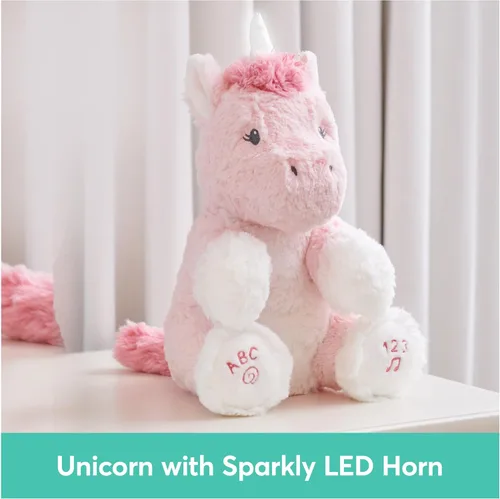 Miniatura 2 de GUND Baby Alora The Unicorn - Juguete sensorial animado de peluche, canta canción ABC y 123 canciones contando, rosa, 11 pulgadas