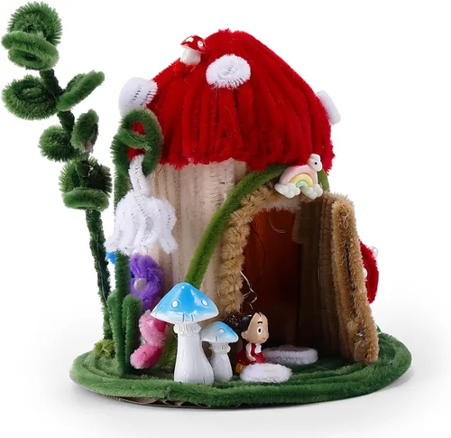 Miniatura 3 de Caydo 300 piezas de limpieza de tuberías verde oscuro, suministros de manualidades, tallos de felpilla para proyectos de manualidades, decoración