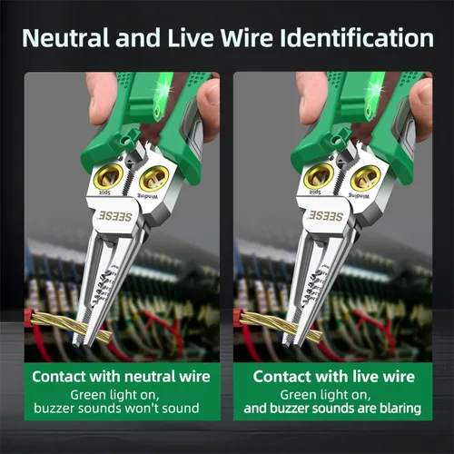 Miniatura 6 de Alicates para pelacables 8 en 1: herramienta eléctrica multifunción portátil compacta - Pelacables/corte de cables/engarzado de cables