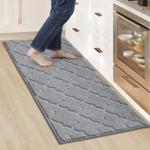 Miniatura 55 de COSY HOMEER Alfombras suaves de cocina [2 piezas] para el frente del fregadero súper absorbentes, tapetes y tapetes de cocina de 20 x 30 pulgadas/20