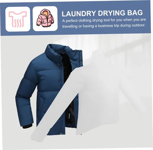 Miniatura 8 de CIYODO Bolsa de secado de ropa transpirable de secado rápido, cómoda bolsa de secadora de ropa, ideal para camisas, suéteres y prendas, uso