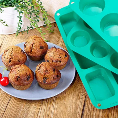 Miniatura 3 de Webake Juego de 4 moldes de silicona para tartas para magdalenas, cupcakes, tarta brownie, diferentes moldes para hornear
