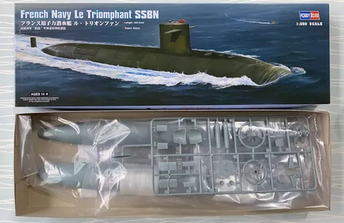 Miniatura 2 de Hobby Boss Kit de construcción de modelo de barco SSBN Triomphant Navy French Navy