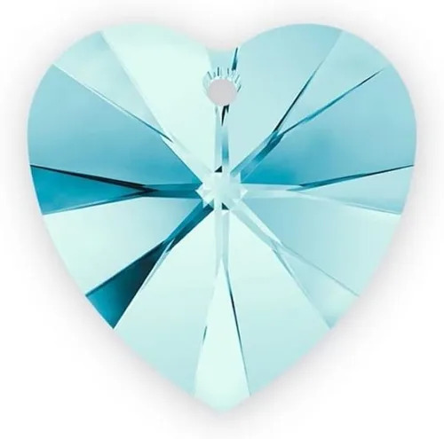 Miniatura 13 de 20 cuentas colgantes de cristal de corazón de amor de San Valentín de 0.394 pulgadas (0.394 in), cuentas sueltas de diamantes de abril transparentes