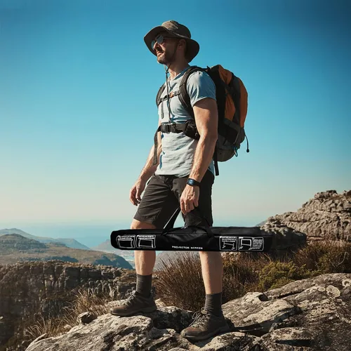 Miniatura 8 de Pantalla de proyector portátil Película al aire libre: Pantallas de proyección 4K traseras plegables Soporte para acampar Viaje Patio trasero Video