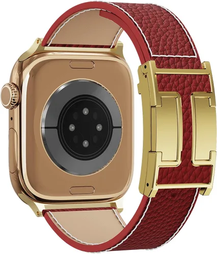 Miniatura 29 de Correa de reloj magnética de cuero compatible con Apple Watch Ultra 49 mm, 46 mm, 45 mm, 44 mm, 42 mm, 41 mm, 40 mm, 38 mm, correa de repuesto
