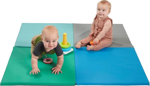 Miniatura 12 de ECR4Kids SoftZone Quad Fold-N-Go Activity Mat, Folding Playmat, Contemporary