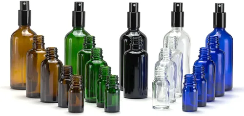 Miniatura 7 de YIZHAO Botellas de vidrio ámbar de 1 oz, con pequeño aerosol de niebla fina, tapa de metal, recargable para aceite esencial, viajes, limpieza