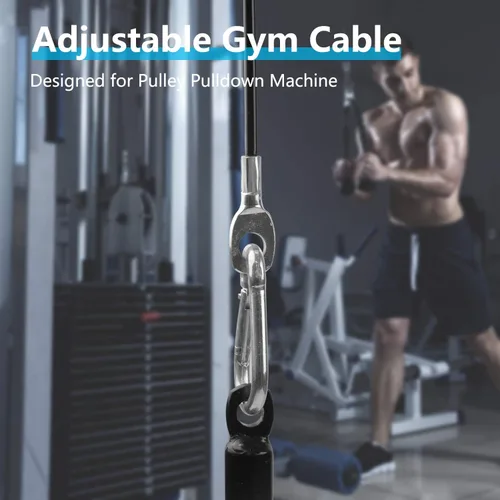 Miniatura 5 de LFJ Replacement Gym Cable with Stopper Ball Fitness Pulley Cable Steel Wire Rope for Cable Machine Home Gym Weight Lift Pulley System Negro