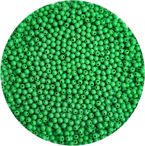 Miniatura 67 de BONNY BOXX 2000 piezas 4 mm cuentas redondas de acrílico de zafiro suave, bolas de plástico de chicle de burbujas, cuentas gruesas de bolas