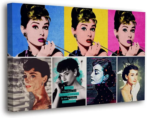 Miniatura 18 de SpiritualHands Audrey Hepburn Póster de Arte de Pared Lienzo Enmarcado, Pósteres de Arte de Pared Haus and Hues, Decoración de Pared Moderna Audrey