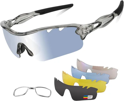 Miniatura 18 de BangLong Polarized Sports Sunglasses Cycling Sun Glasses for Men Women with 5 Interchangeable Lenes for Running Driving
