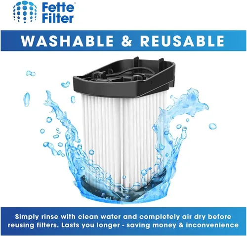 Miniatura 4 de Fette Filter - Filtro de repuesto Hepa XFFWV400 compatible con Shark Wandvac Power Pet modelos de aspiradora de mano inalámbrica WV401BL WV401PK