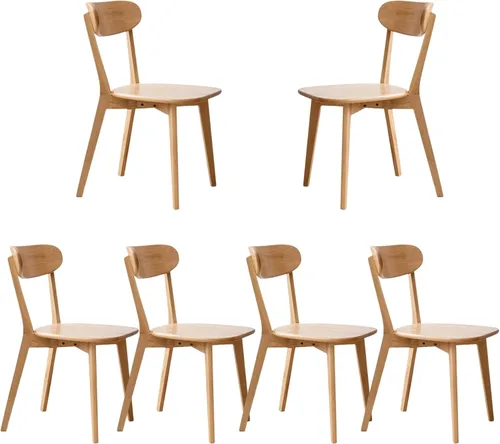 Miniatura 12 de Sillas de comedor de madera maciza 100% - Prácticas sillas de cocina - Silla de madera para comedor, cocina (1, negro)