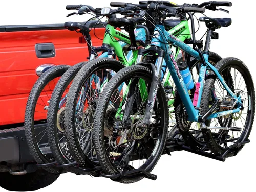 Miniatura 11 de Young - Portabicicletas para 2 bicicletas, plataforma para montaje en autos, camiones y minivans, compatible con bicicletas con ruedas de hasta 5