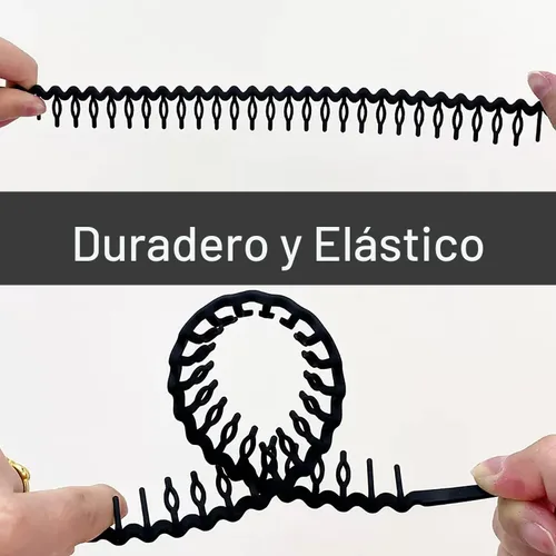 Miniatura 5 de ULTIMUTE 8 diademas de plástico antideslizantes y sin esfuerzo con peine de dientes, accesorios para el cabello negro, para mujeres, hombres, Negro