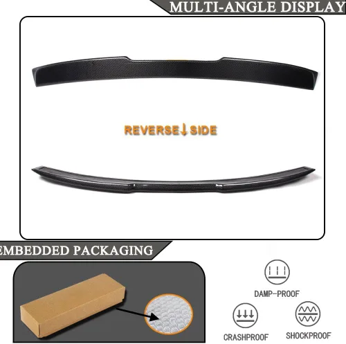 Miniatura 7 de Alerón de techo de fibra de carbono real compatible con 2004-2010 E60 M Sport y M5 E60 Sedan Roof Window Visor Spoiler Wing Lip Factory Outlet