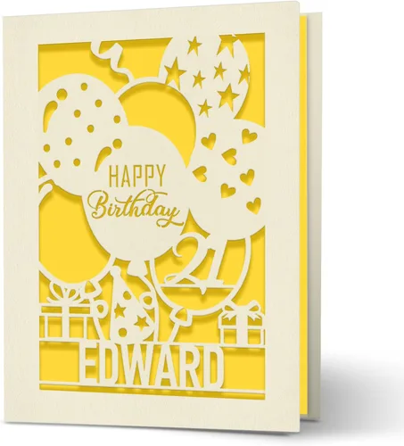 Miniatura 8 de EDSG Tarjetas de cumpleaños personalizadas para mujeres y hombres, tarjeta de feliz cumpleaños para hermana, mamá, papá, hija, hijo, esposo, Azul