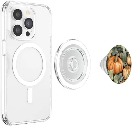 Miniatura 4 de PopSockets MagSafe PopGrip para iPhone con diseño estético de flores de otoño para mujer