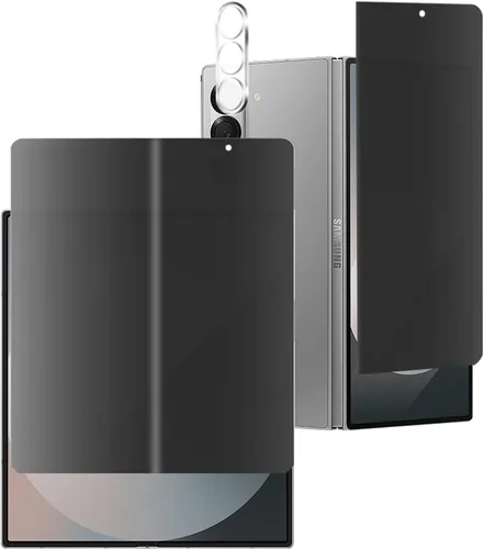 Miniatura 8 de Paquete de 2 protectores de pantalla de privacidad compatibles con Galaxy Z Fold 3, antiespías, 1 protector de pantalla exterior + 1 protector