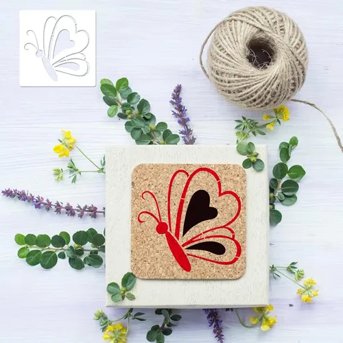 Miniatura 4 de 12 piezas de plantilla de mariposa reutilizable, plantilla de mariposa voladora de plástico, plantillas de primavera de la naturaleza para pintar