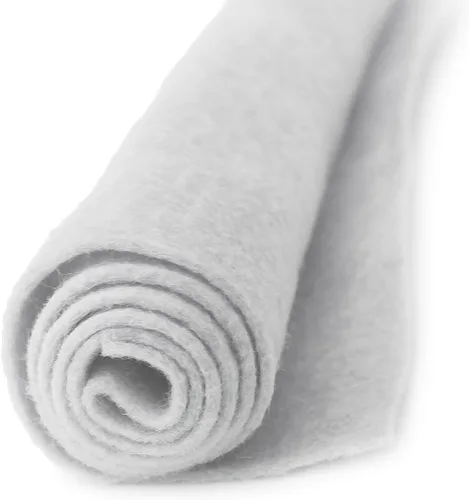 National Nonwovens - Hoja de fieltro de lana blanca gigante de primera calidad - Mezcla de 35% lana - Bricolaje, costura, manualidades, fieltro - 1