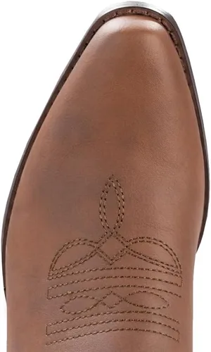 Miniatura 5 de IUV Botas vaqueras para mujer con punta puntiaguda, botas vaqueras de media pantorrilla