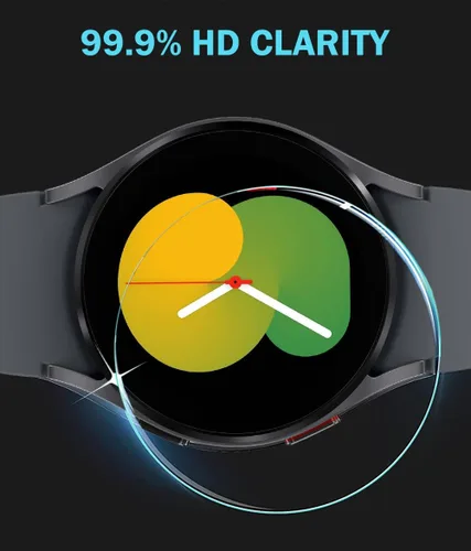 Miniatura 5 de DEALELE Paquete de 1 + 3 fundas y protector de pantalla compatible con Samsung Galaxy Watch FE / 5/4 de 1.575 pulgadas, funda protectora