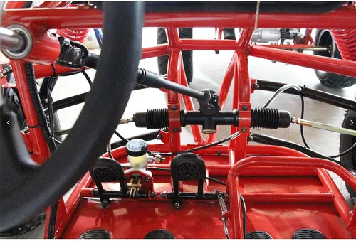 Miniatura 6 de PRO BAT 270mm/10.6'' Steering Wheel Steel Kit 320mm/12.6'' Gear Rack Pinion Adjustable Shaft Set for 110cc Go Kart Golf Buggy UTV