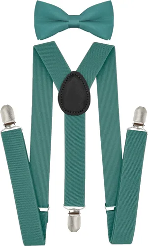 trilece Child Kids Boys Girls Suspenders Bow Tie Set Adjustable Y Back Toddler Baby Infant Suspender Bowtie