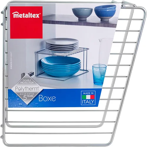 Miniatura 6 de Metaltex - Organizador de cocina con revestimiento de polítermo, organizador de cocina, ahorro de espacio, con revestimiento de polímero, plateado