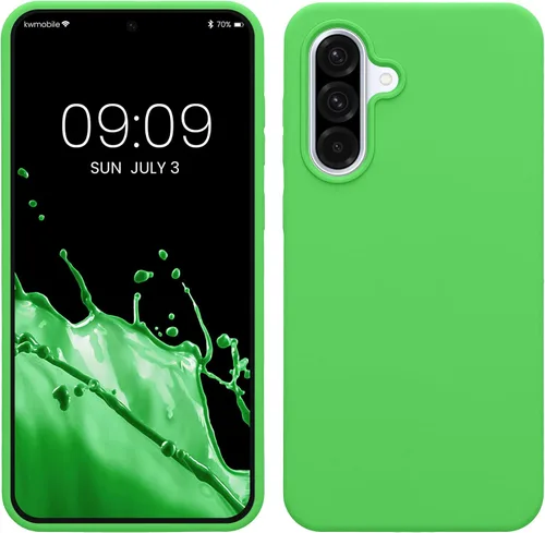 Miniatura 259 de kwmobile Funda Compatible con Samsung Galaxy A14 5G - Funda de teléfono de TPU y silicona con acabado suave - Verde Lima