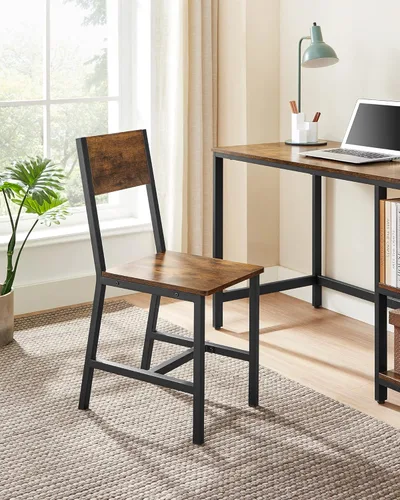 Miniatura 4 de VASAGLE Juego de 6 sillas de comedor, sillas de cocina de madera con estructura de acero, fácil de montar, asiento cómodo, silla moderna