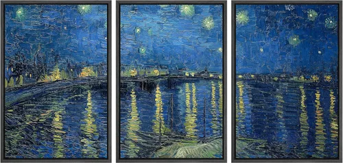 Miniatura 168 de Lienzo decorativo para pared - cuadro con estampado Giclée para decoración del hogar Noche estrellada sobre el Ródano