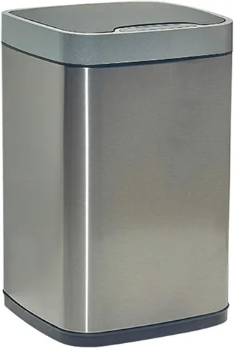 Miniatura 9 de Garbage bin Square Automatic Trash Can with Lid Stainless Steel Smart Induction Trash Can Household Bedroom Living Room Trash Can, 2.3 Gallons/3.1