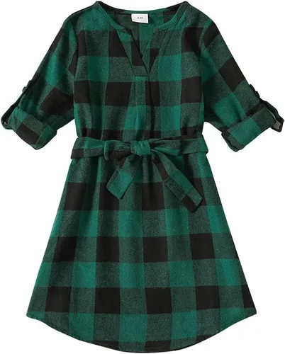 Miniatura 3 de Vestidos de Navidad para mamá e hija, vestido de terciopelo a cuadros, fiesta de Navidad, trajes a juego para mamá e hija, sesión de fotos