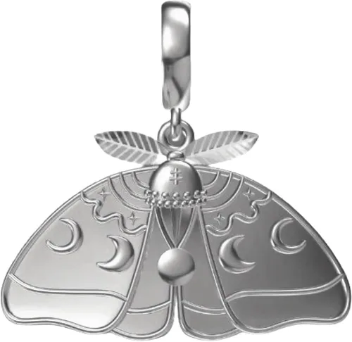 Miniatura 2 de Moth Gothic Witchy Celestial Luna Luna Estrellas 925 Sterling Silver Charm Bead Para Pandora y Similar Charm Pulseras o Collares
