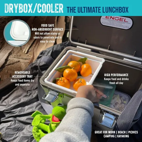 Miniatura 4 de Engel 13qt, refrigerador hermético, de secado al aire, Drybox y pequeña lonchera con carcasa dura para hombres y mujeres Rosa