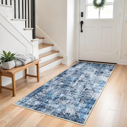 Miniatura 112 de Alfombra antideslizante lavable de 2 x 3 pies - Alfombra suave de pelo bajo para cocina, entrada y dormitorio - Tapete moderno para puerta