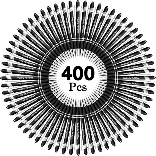 Miniatura 98 de Hasta 500 bolígrafos personalizados a granel con logotipo de mensaje de nombre comercial, bolígrafos grabados personalizados con lápiz óptico