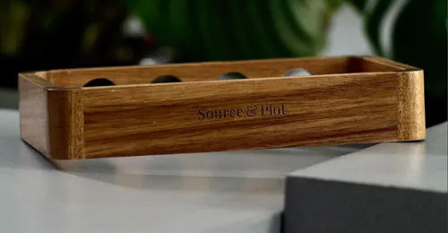 Miniatura 8 de Source & Plot Estación de propagación de plantas, soporte de madera de acacia con 4 tubos de ensayo de vidrio, estante hidropónico de mesa
