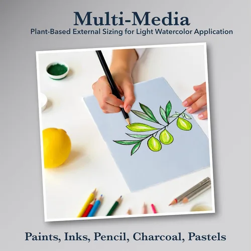 Miniatura 6 de Wanderings Papel azul A4 hecho a mano con borde deckled – 8.3 x 11.7 pulgadas, 150 GSM, 50 hojas de papel texturizado – perfecto para, dibujo