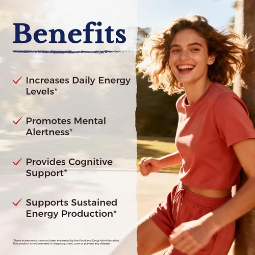Miniatura 4 de Vitalitown Pastillas de cafeína de 200 mg, suplemento de producción de energía sostenida, sin choques ni nerviosismo, alerta y claridad sin