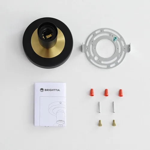 Miniatura 7 de BRIGHTTIA Luna Uno - Aplique de pared de 1 luz, accesorio industrial moderno de mediados de siglo para pared y techo, lámpara minimalista para baño