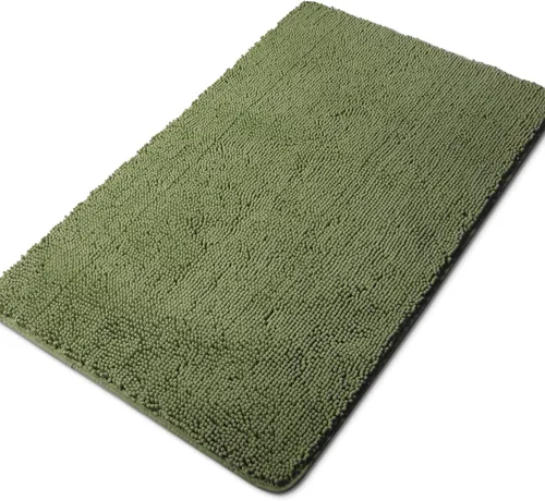 Miniatura 48 de Yeaban Alfombra de pasillo de baño de 24 x 72 pulgadas, antideslizante, alfombra de baño larga de felpilla gruesa, absorbente y lavable, alfombra