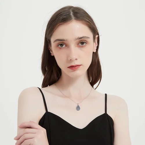 Miniatura 56 de Collar con colgante de urna de cenizas de cremación y árbol de la vida para mujer, plata de ley US1