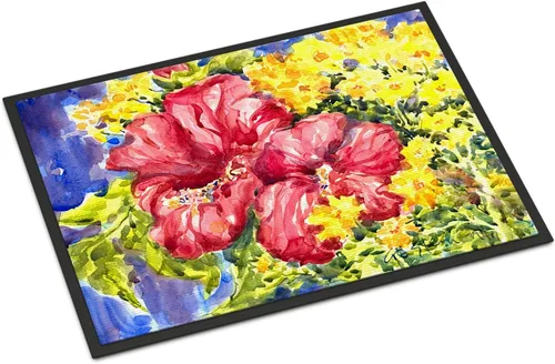 Miniatura 37 de Caroline's Treasures 6055MAT Flower - Tapete Amaryllis de 18 x 27 pulgadas para puerta delantera, para interiores y exteriores, para entrada
