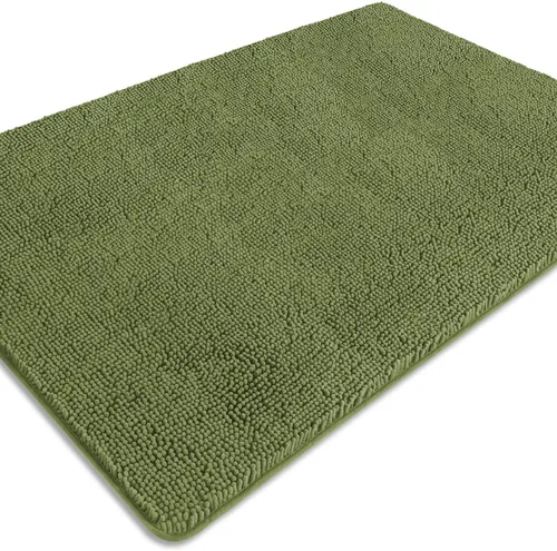 Miniatura 563 de Alfombra de baño pequeña de 12 x 18 pulgadas, lavable y absorbente, antideslizante, alfombra de baño de felpilla gruesa y suave para baño, ducha